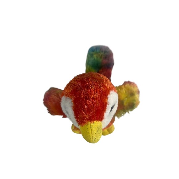 Wild Republic Parrot Bird Plush Gem Heart On Chest Colorful Toy 8 1/4” Tall - Picture 10 of 14